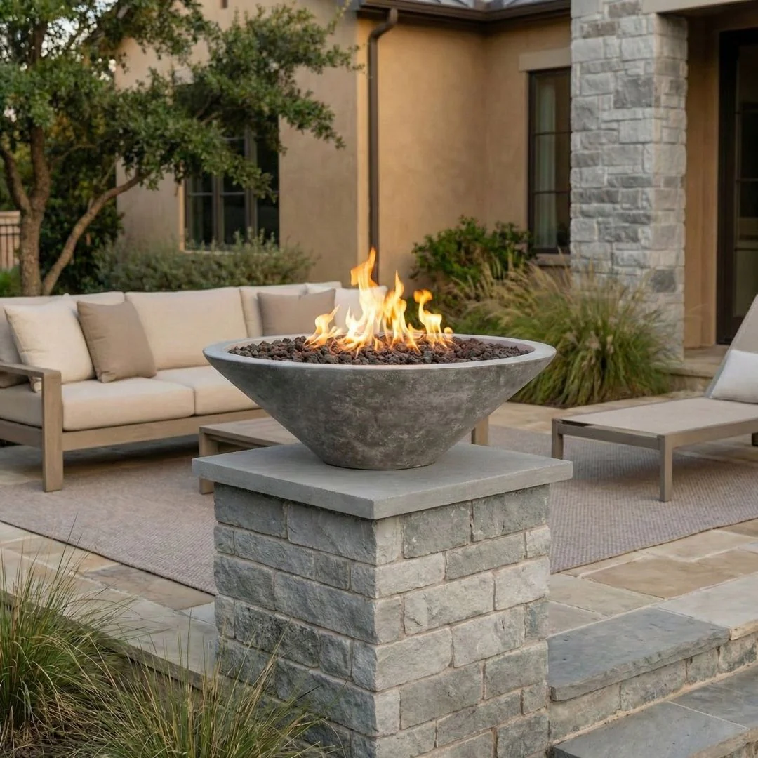 Embarcadero Pedestal Fire Bowl - Gas Fire Pit - Image 3