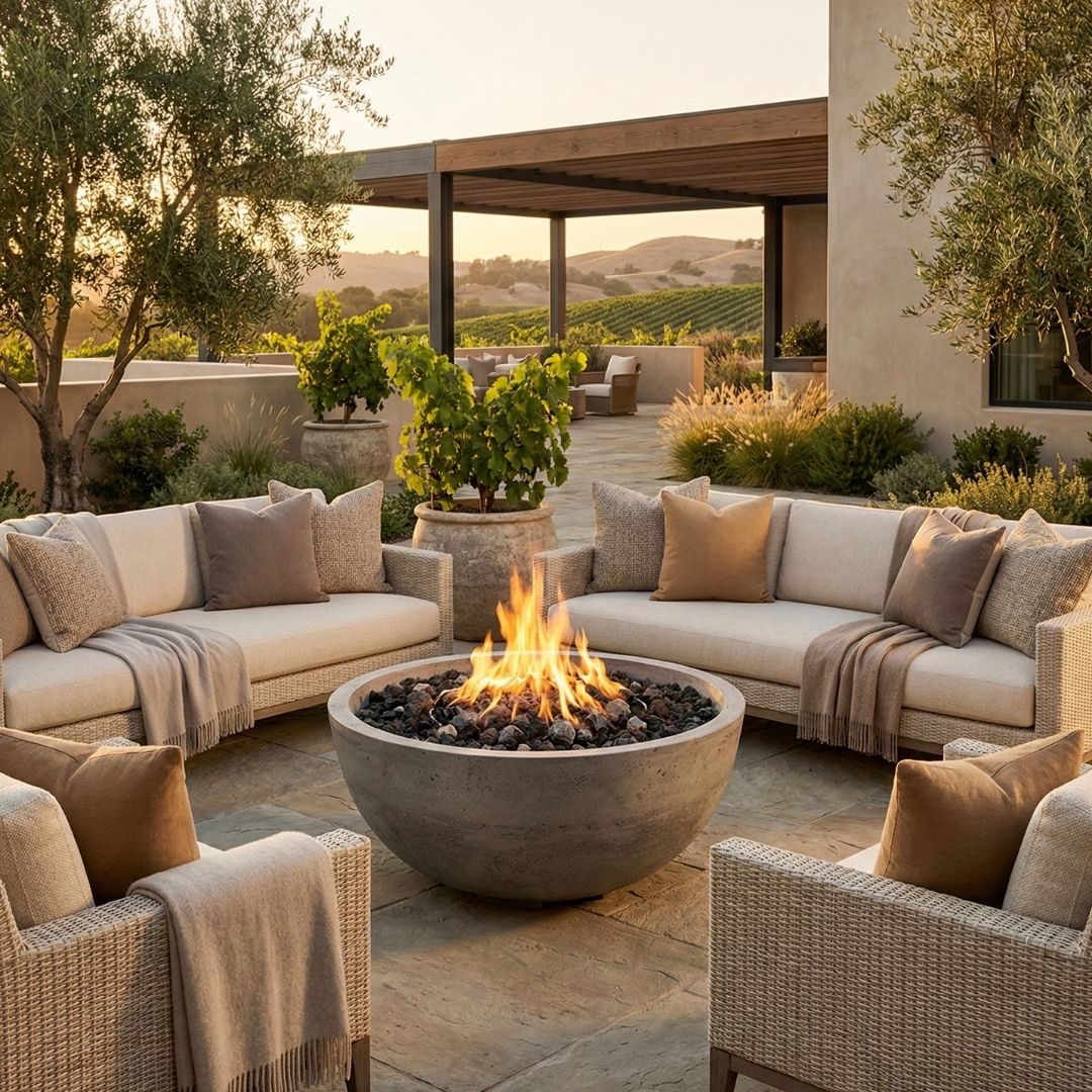Moderno 1 Fire Bowl - Gas Fire Pit - Image 10