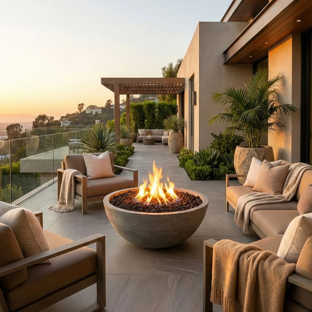 Moderno 1 Fire Bowl - Gas Fire Pit - Image 2