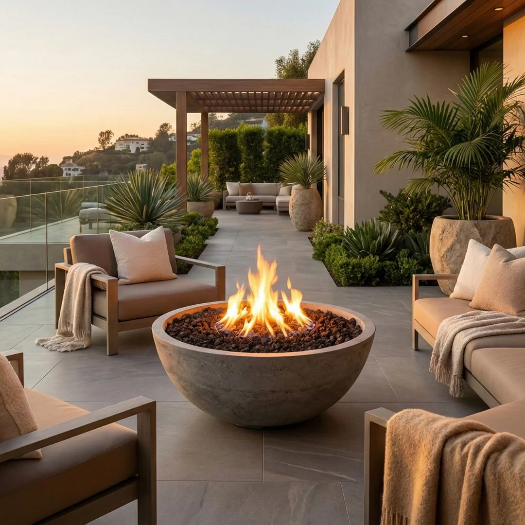Moderno 1 Fire Bowl - Gas Fire Pit - Image 4
