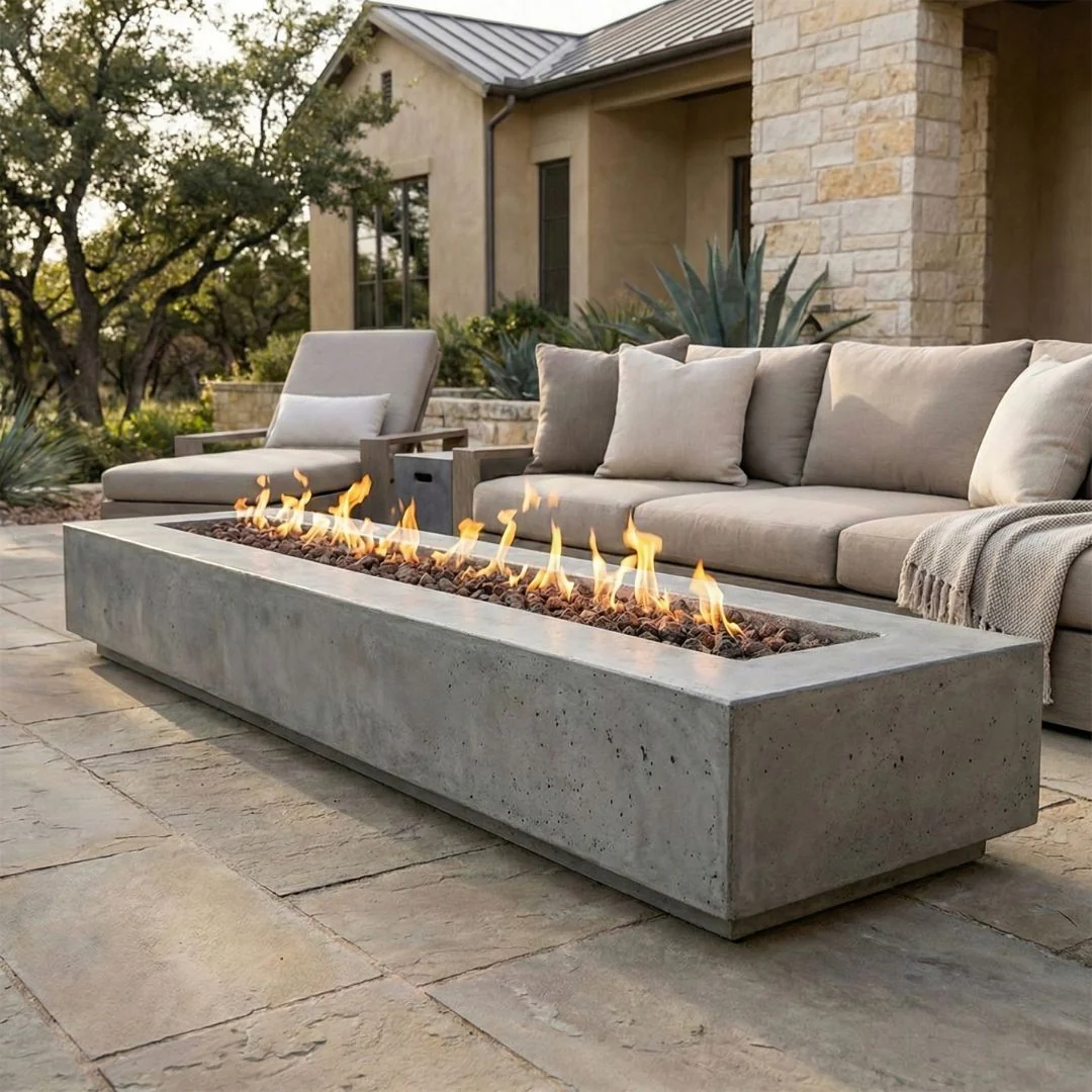 Tavola 110 Fire Table with Winguard - Gas Fire Pit - Image 2