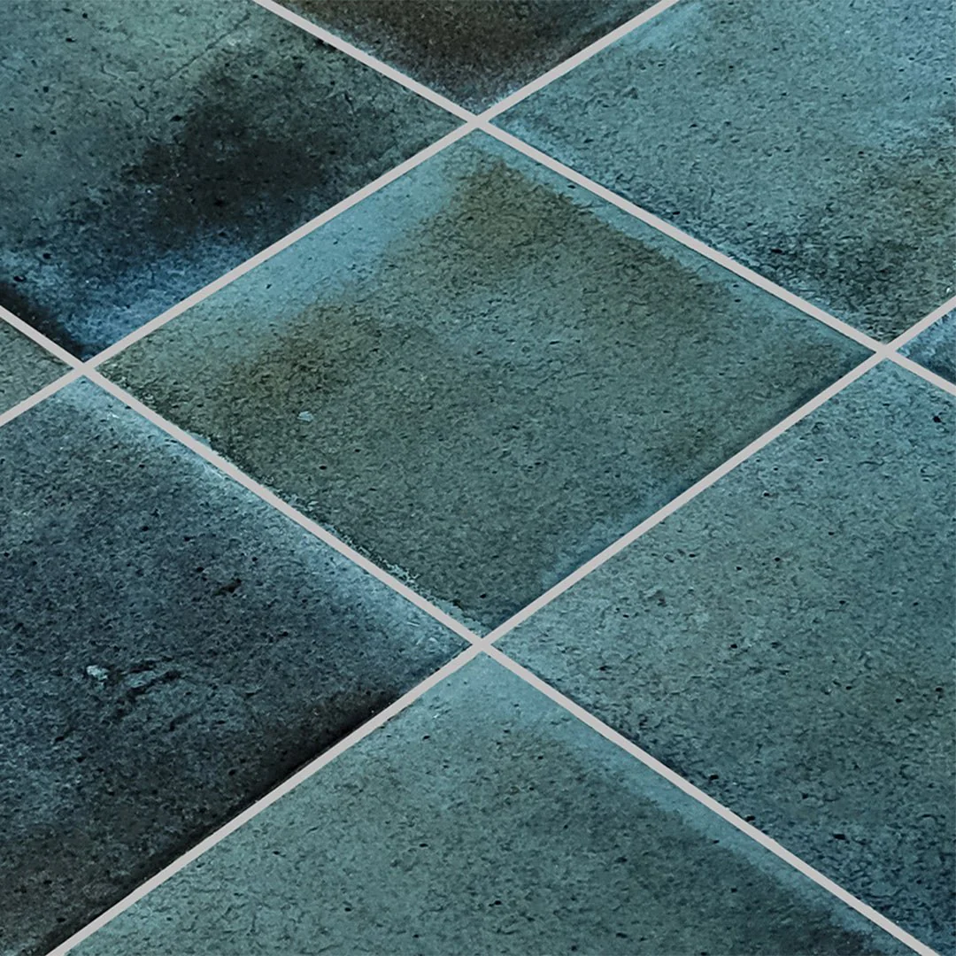 Prussian Blue Field, 6" x 6" - Porcelain Tile - Image 3