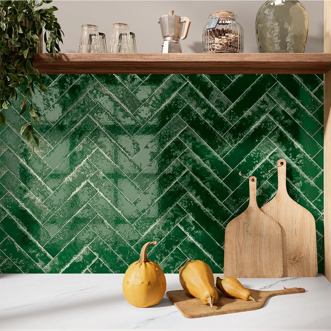 Pukka Basil Green, 2.5" x 10" - Ceramic Tile - Image 2