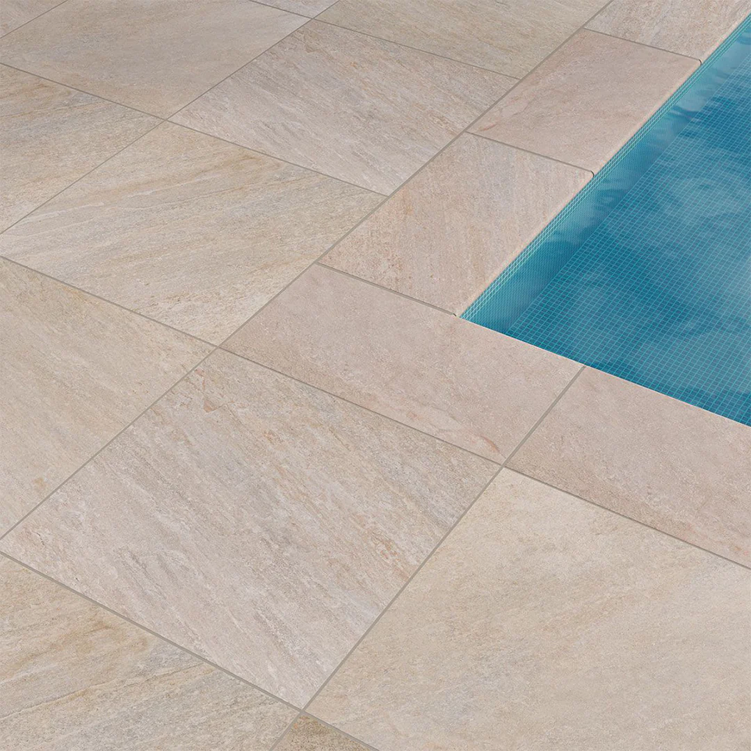 Quartz Beige, 13" x 24" - 2CM Eased Porcelain Pool Coping - Image 2