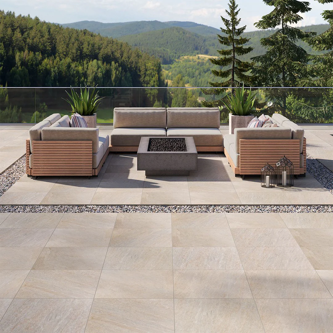 Quartz Beige, 24" x 24" - 2CM Outdoor Porcelain Paver - Image 2