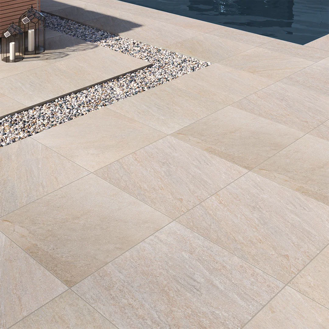 Quartz Beige, 24" x 24" - 2CM Outdoor Porcelain Paver - Image 3