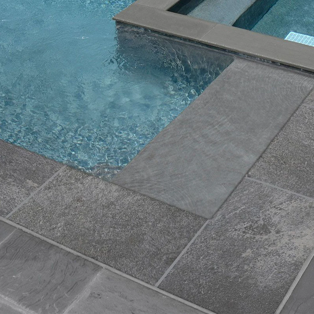 Quarzo Gray, 13" x 24" - 2CM Porcelain Pool Coping - Image 2