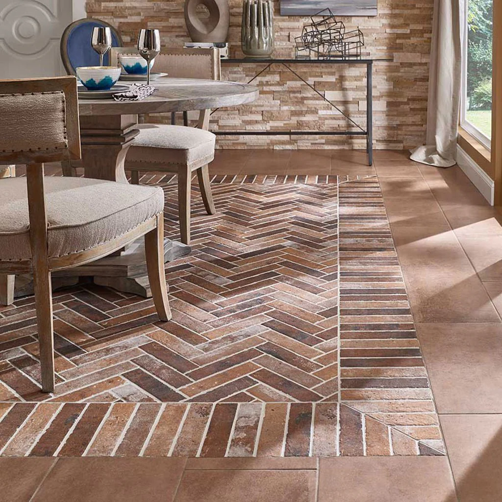 Red Brickstone, 2" x 10" - Porcelain Tile - Image 2