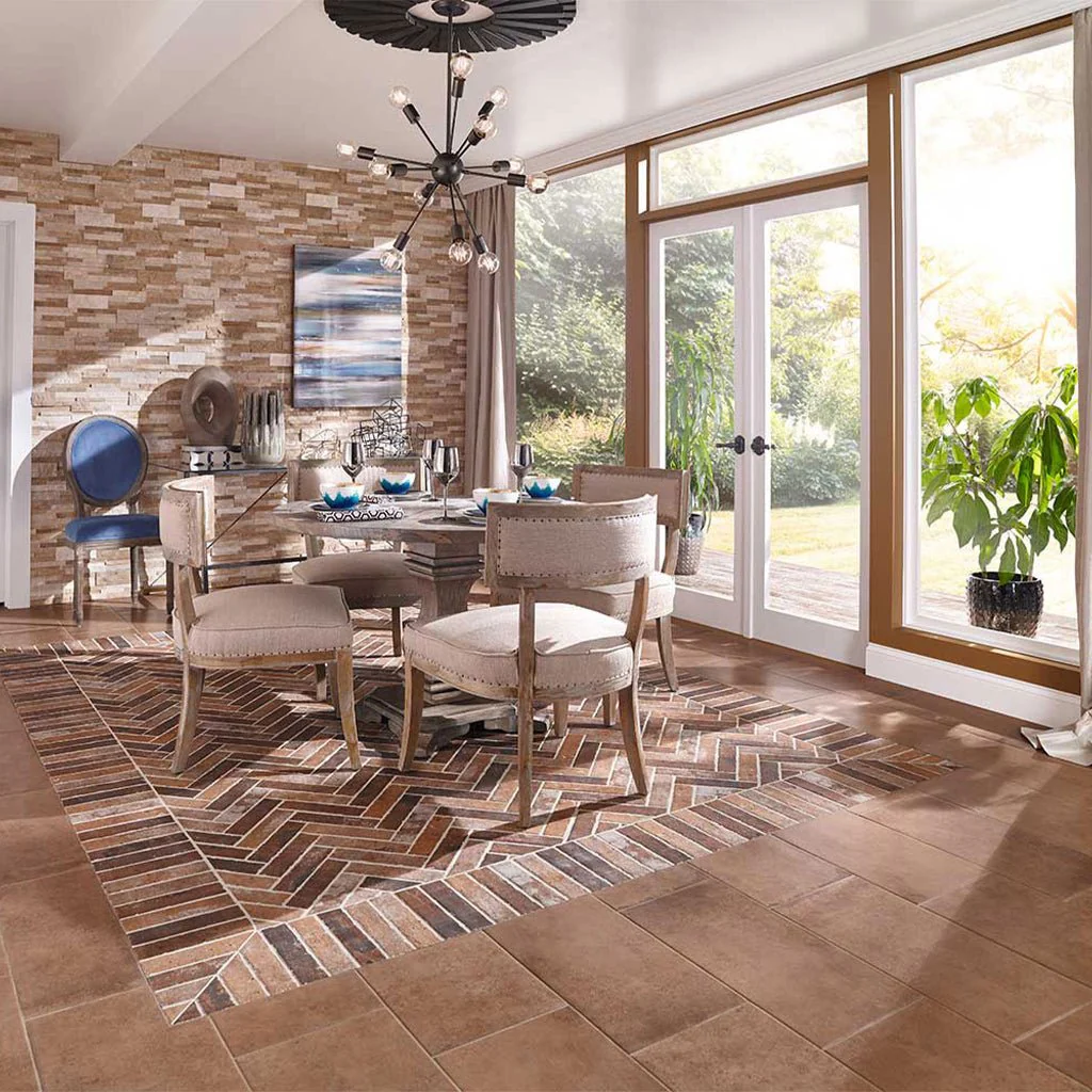 Red Brickstone, 2" x 10" - Porcelain Tile - Image 4