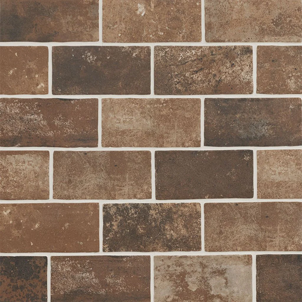 Red Brickstone, 5" x 10" - Porcelain Tile