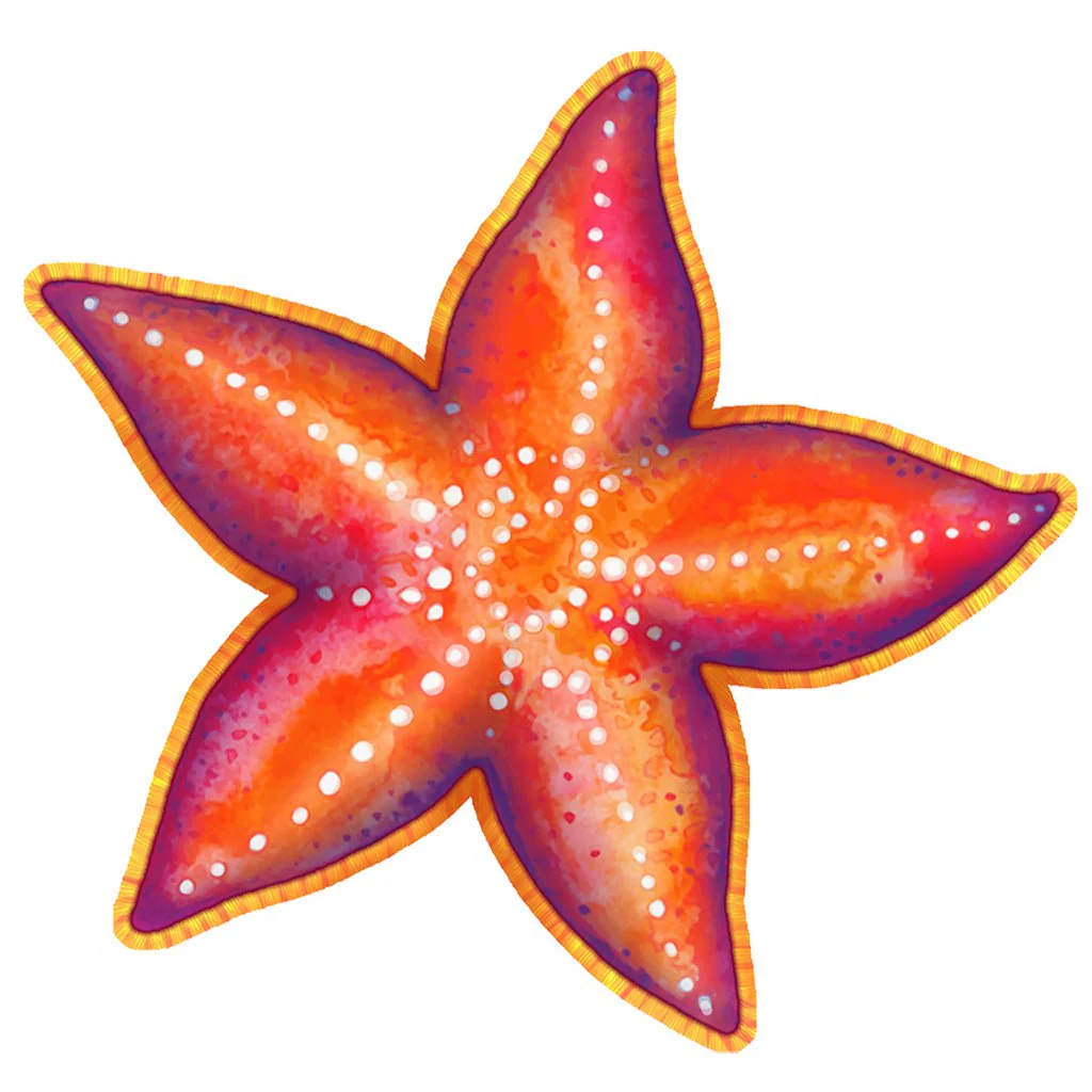 Red Starfish - Pool Mosaic