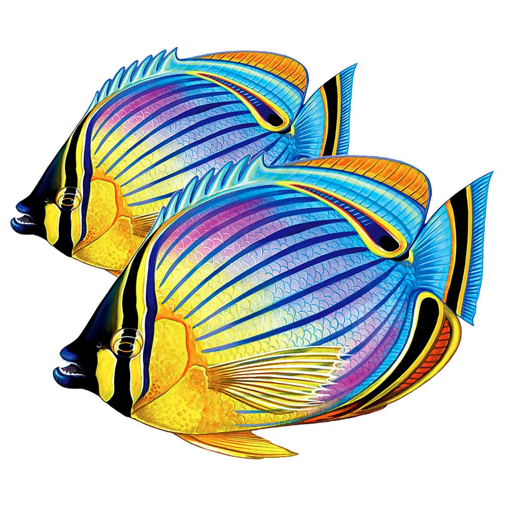 Redfin Butterflyfish (Double)  - Pool Mosaic