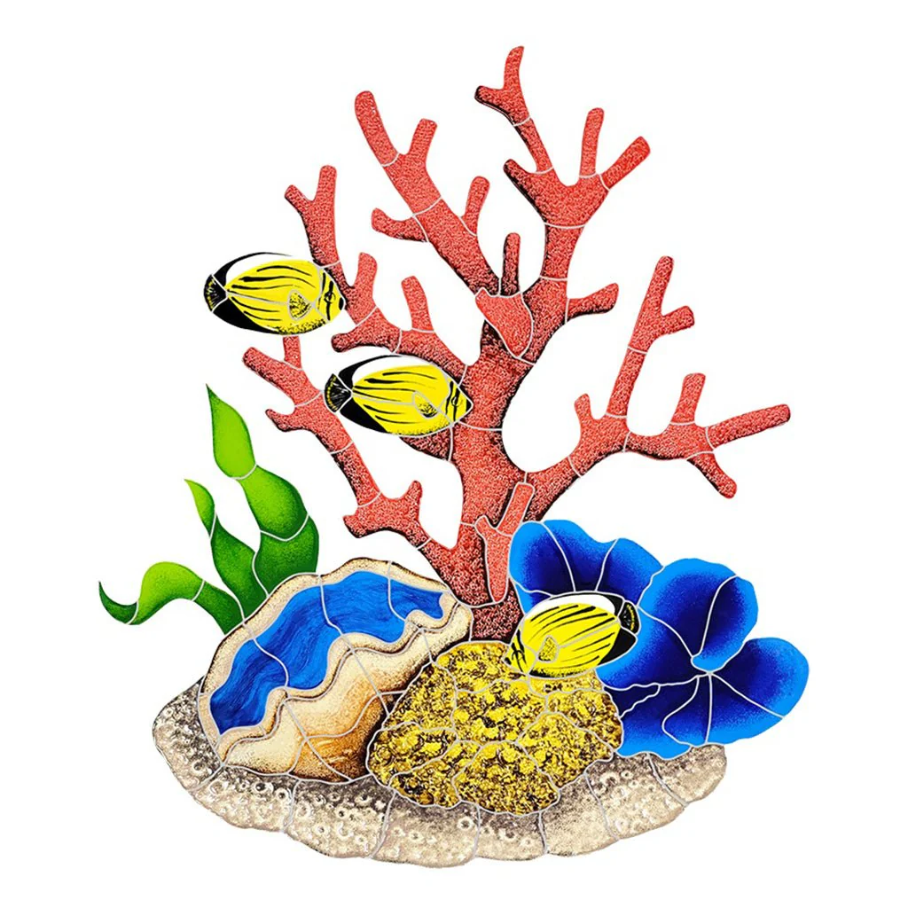Reef Accent, Coral - Pool Mosaic