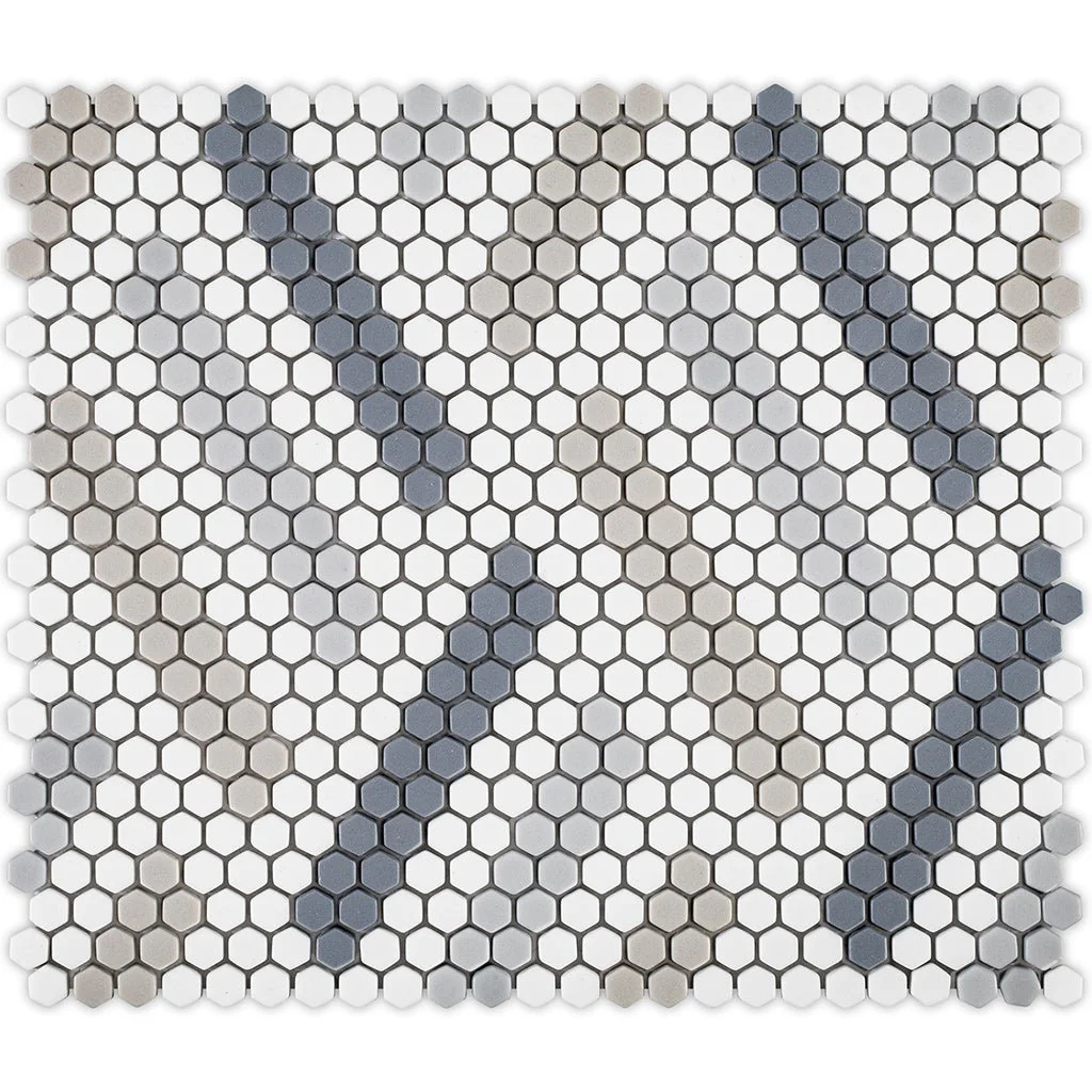 Retro, Hexagon Mosaic - Glass Tile