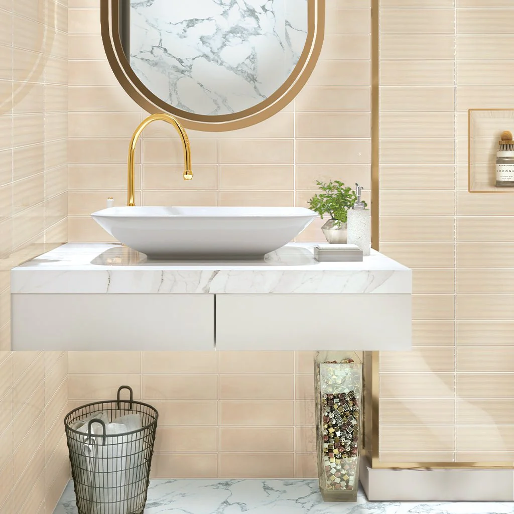Rosa Block, 4" x 12" - Porcelain Tile - Image 2