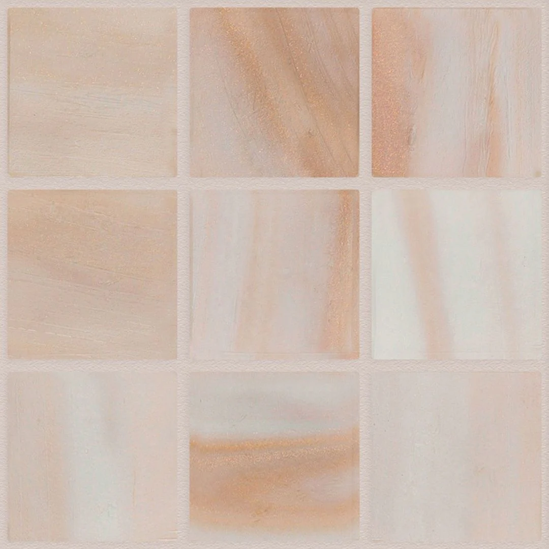 221 Rose Quartz, 3/4" x 3/4" - Glass Tile
