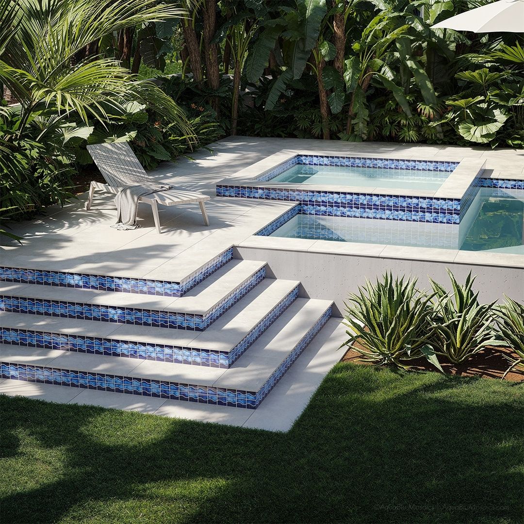 Royal Blue, Mosaic - Porcelain Pool Tile - Image 4