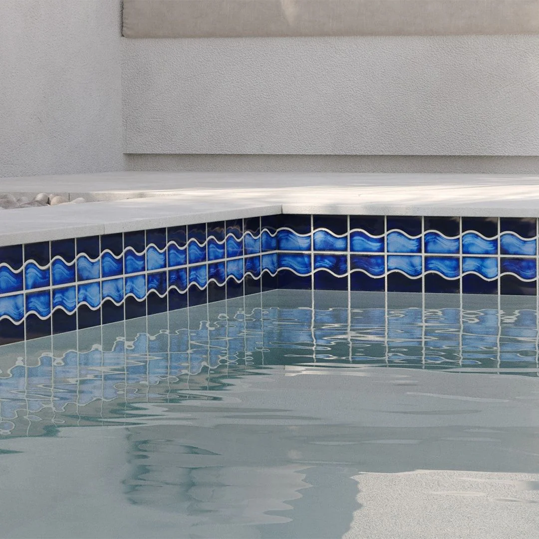 Royal Blue, Mosaic - Porcelain Pool Tile - Image 5