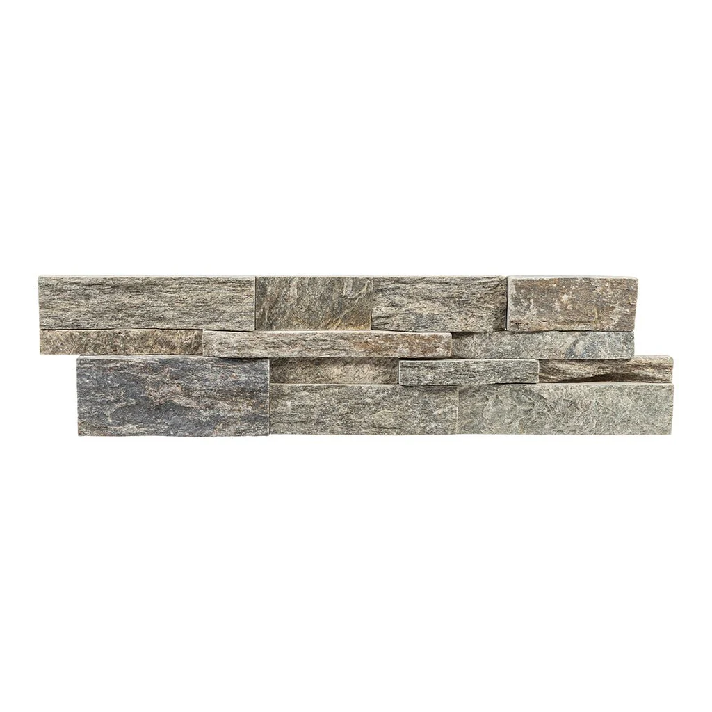 Sage Green, 6" x 24" Ledger Panel - Stacked Natural Stone