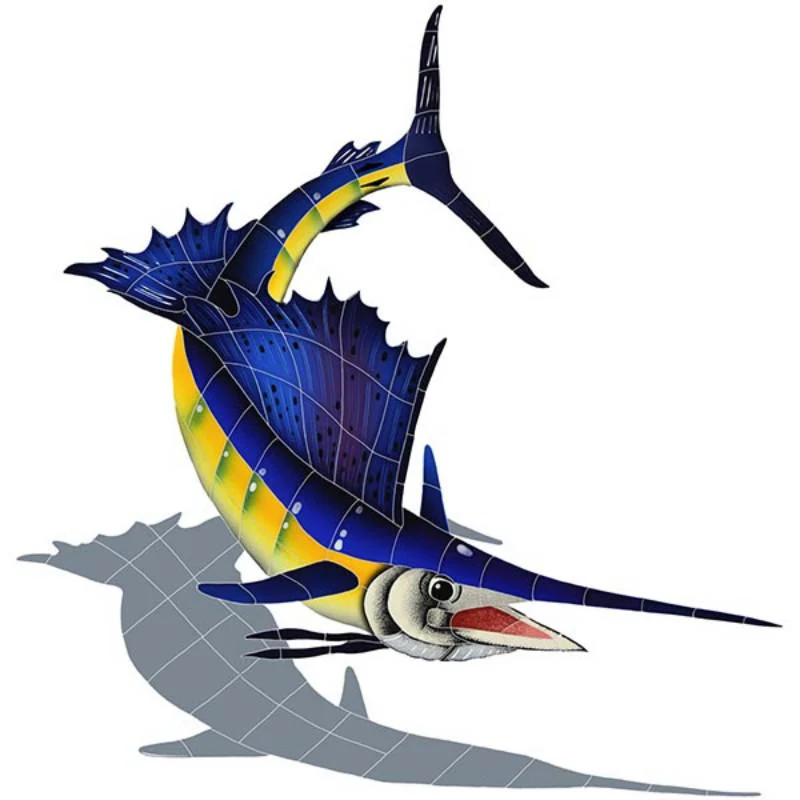 Sailfish, Right w/Shadow - Pool Mosaic - Image 2