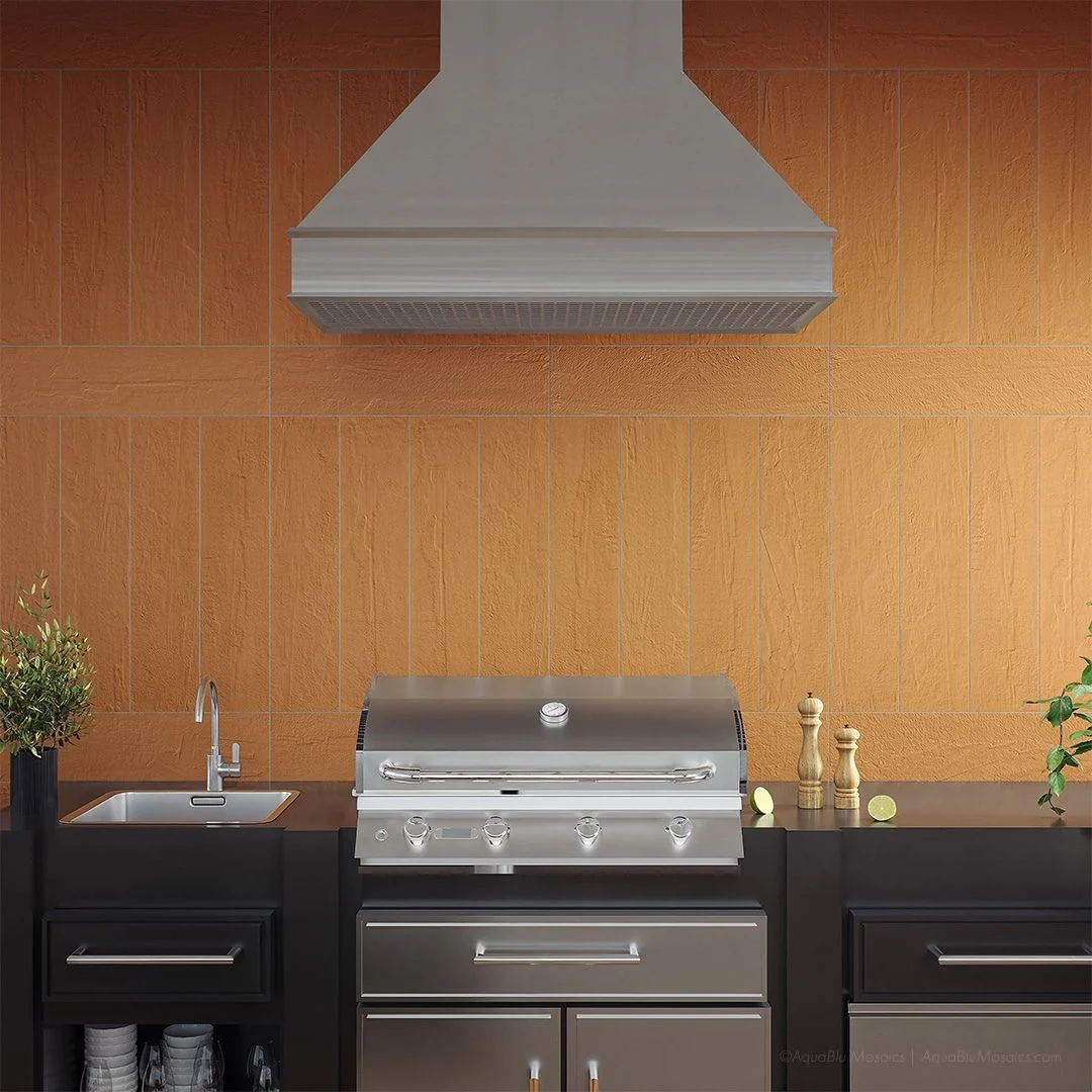 Saltstone Venetian Clay, 6" x 24" - Porcelain Tile - Image 3