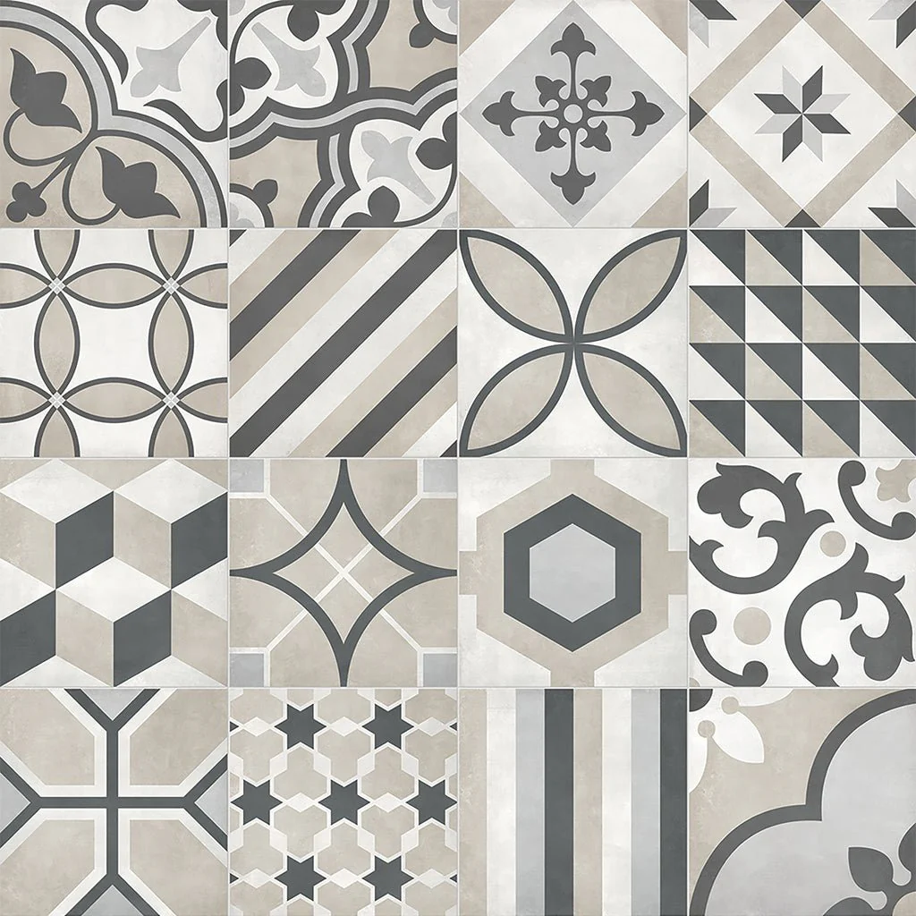 Sand Deco Blend, 8" x 8" - Porcelain Tile