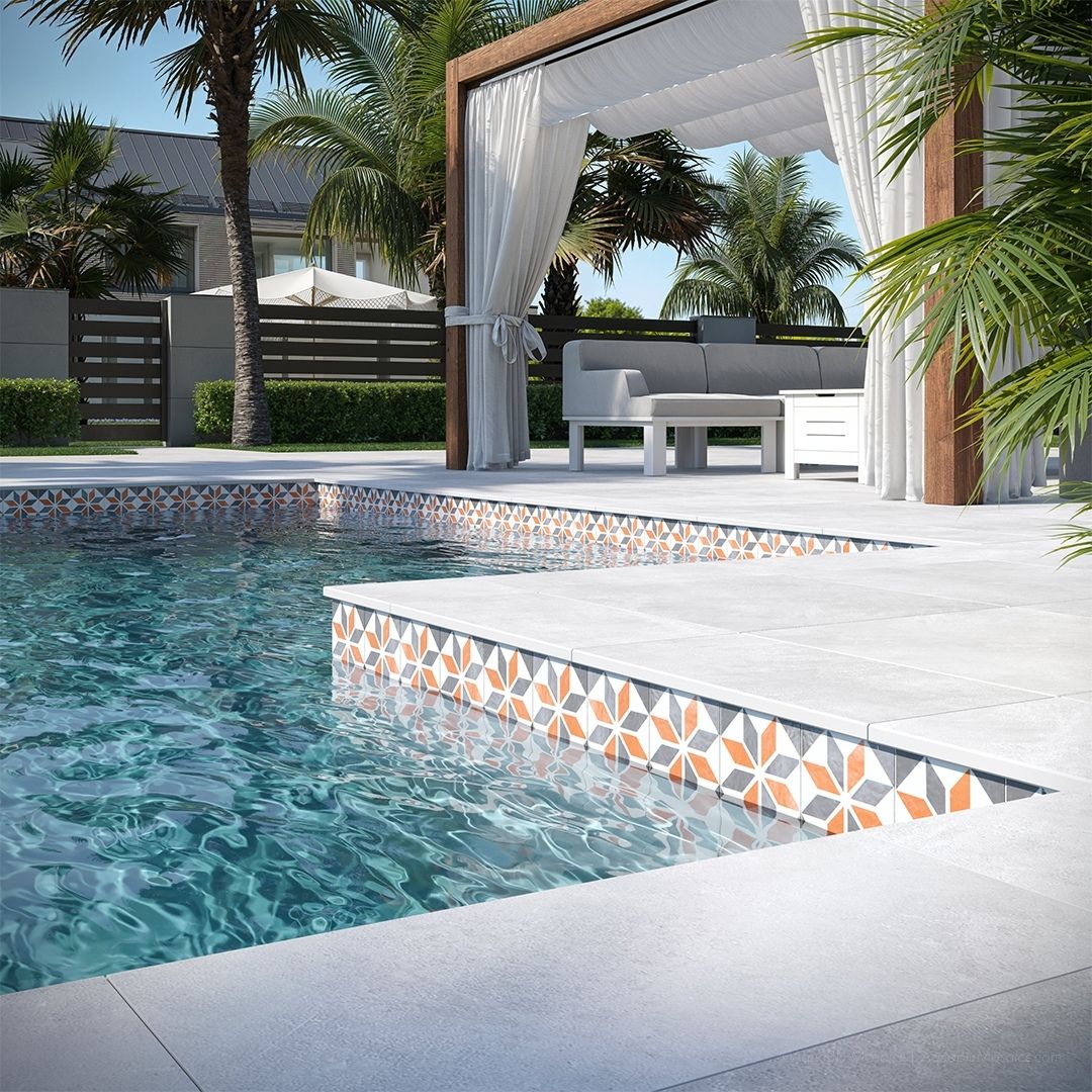 Santa Cruz, 6" x 6" - Porcelain Pool Tile - Image 2