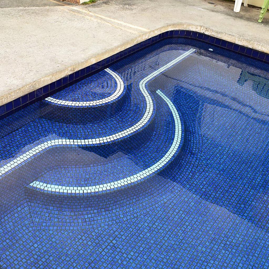 Sapphire, 1" x 1" - Porcelain Pool Tile - Image 3