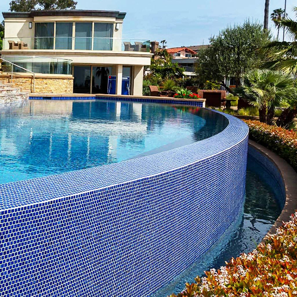 Sapphire, 1" x 1" - Porcelain Pool Tile - Image 4
