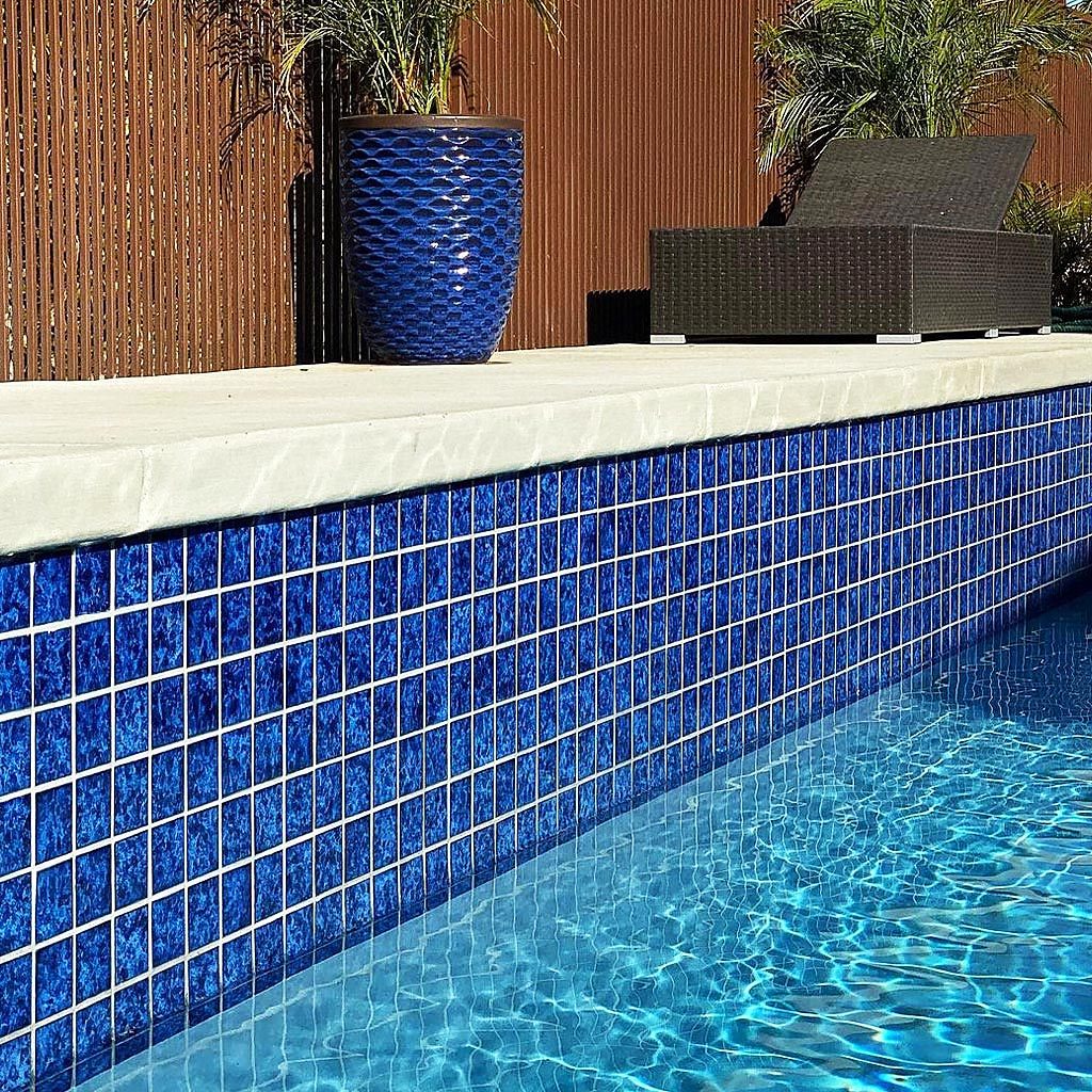 Sapphire, 3" x 3" - Porcelain Pool Tile - Image 2