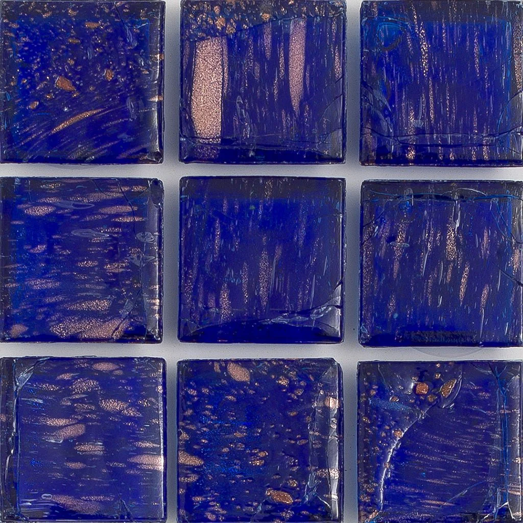 Sapphire Aventurina, 1" x 1" - Glass Tile