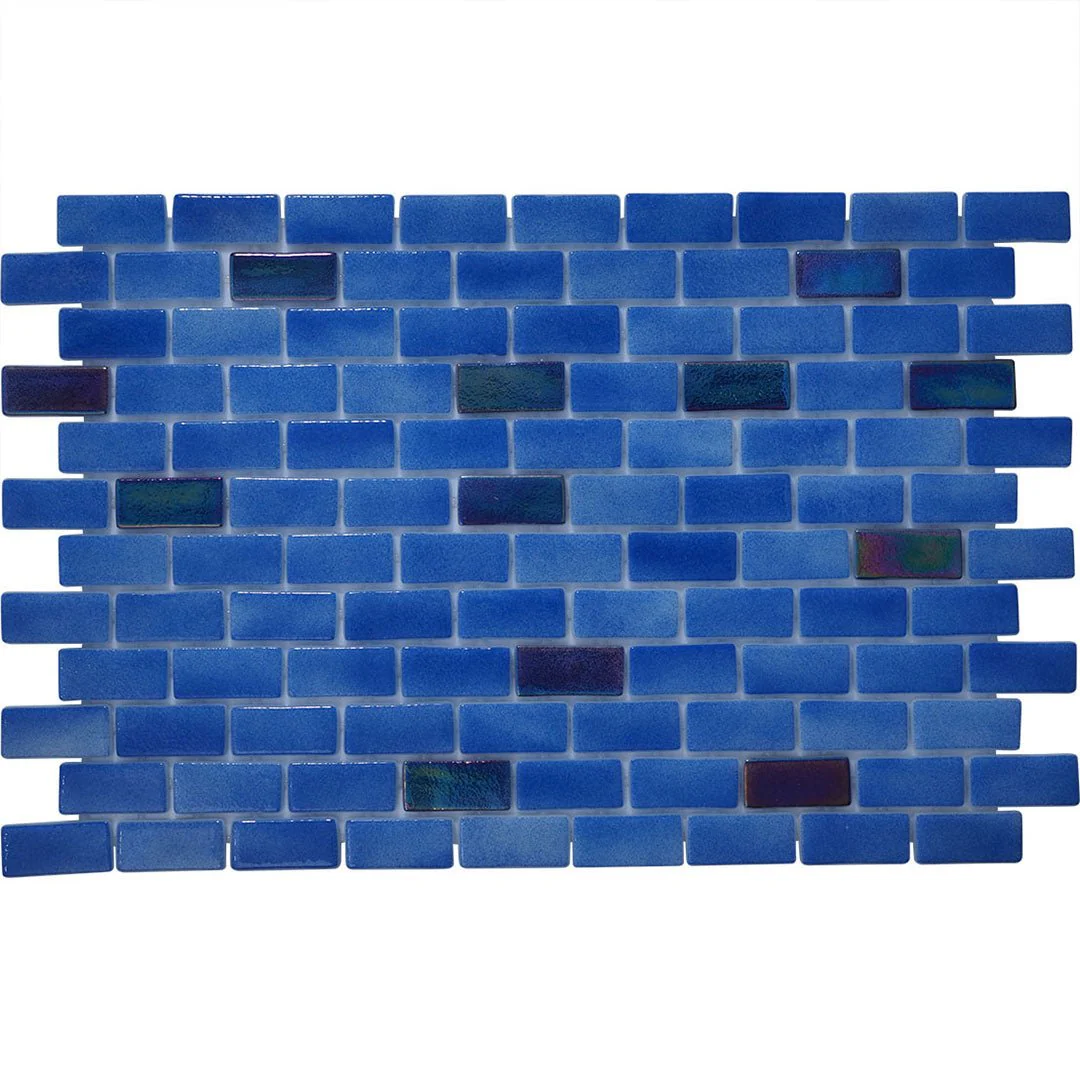 Sapphire Splash, 1" x 2" - Glass Tile