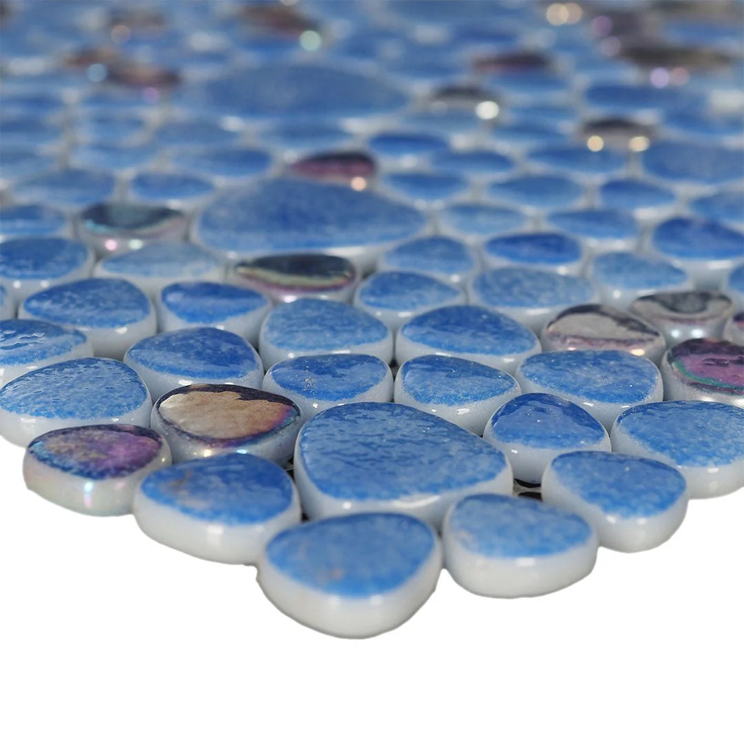 Sapphire Splash, Mixed Pebble - Glass Tile - Image 2