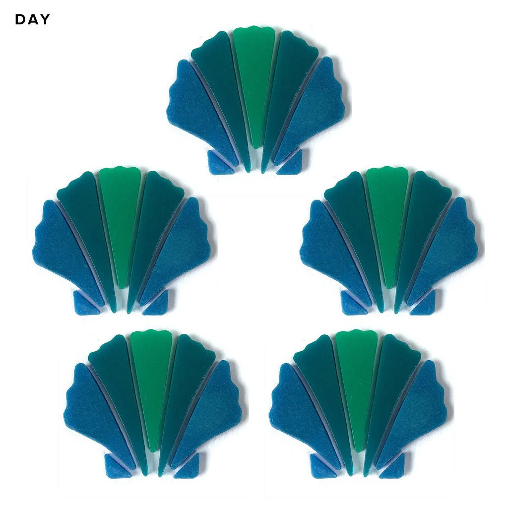Scallop Shell x 5 - Glow in the Dark Pool Mosaics - Image 3