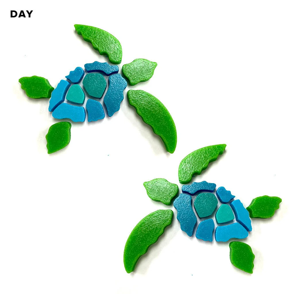 Sea Turtle - Left and Right - Glow in the Dark Pool Mosaics - Image 3