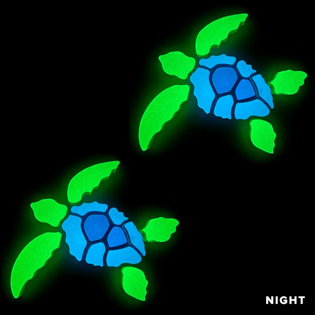 Sea Turtle - Left x 2 - Glow in the Dark Pool Mosaics - Image 2