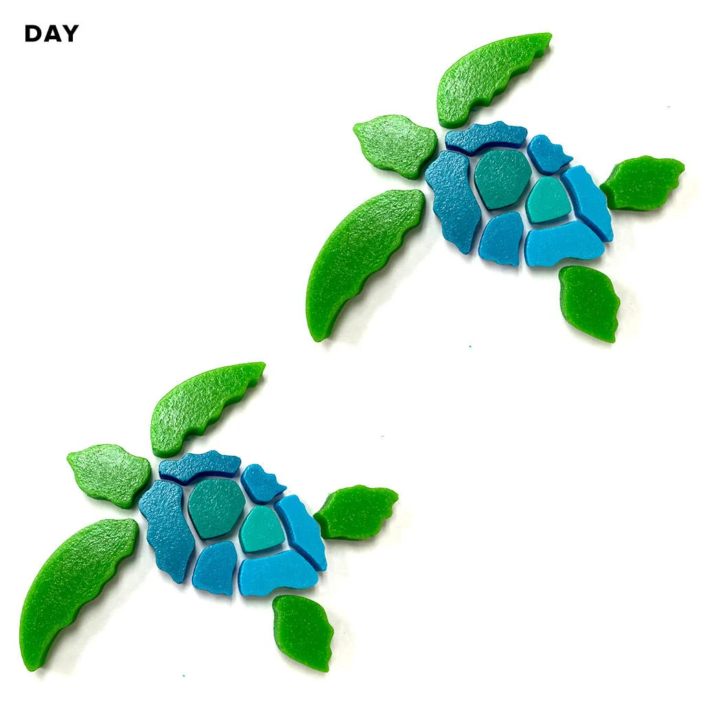 Sea Turtle - Left x 2 - Glow in the Dark Pool Mosaics - Image 3