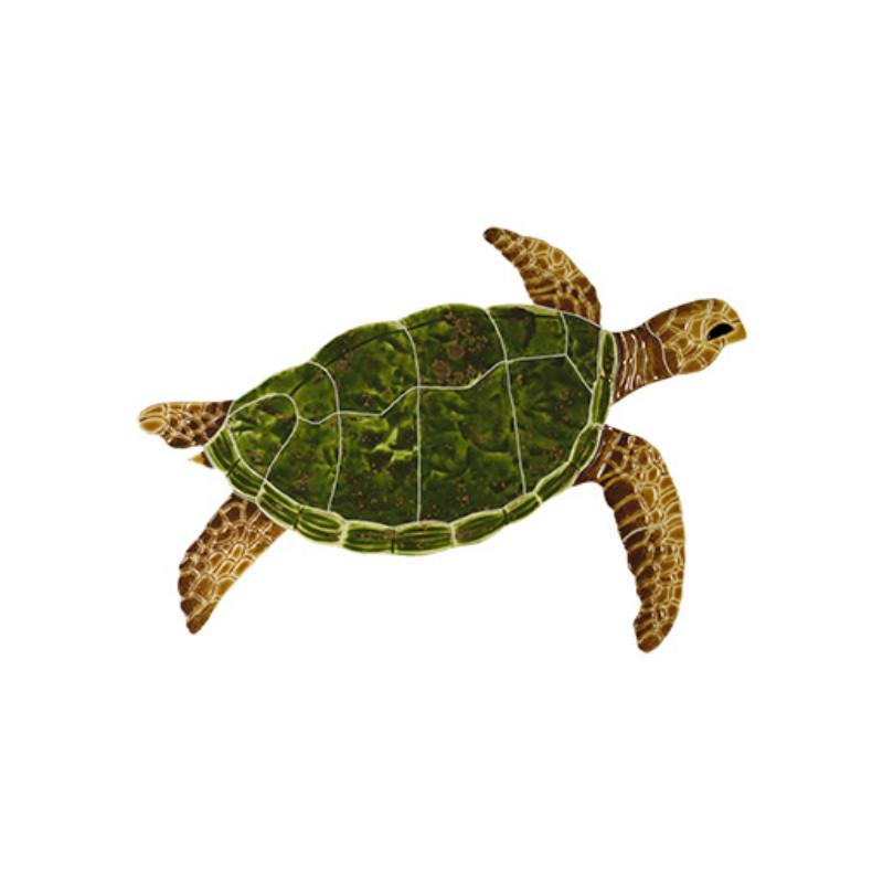 Sea Turtle - Natural - Pool Mosaic - Image 3