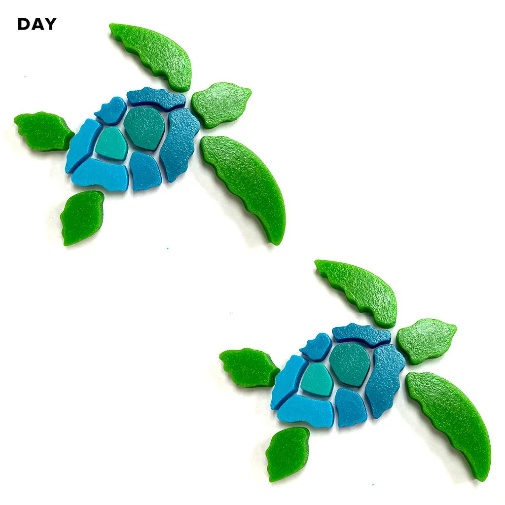 Sea Turtle - Right x 2 - Glow in the Dark Pool Mosaics - Image 2