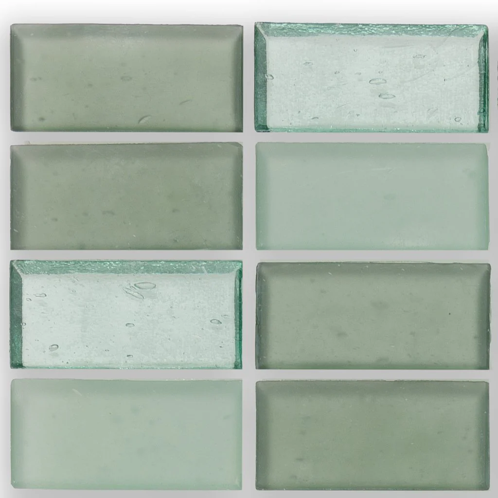 Seafoam, 1" x 2" Stacked - Glass Tile - Image 3