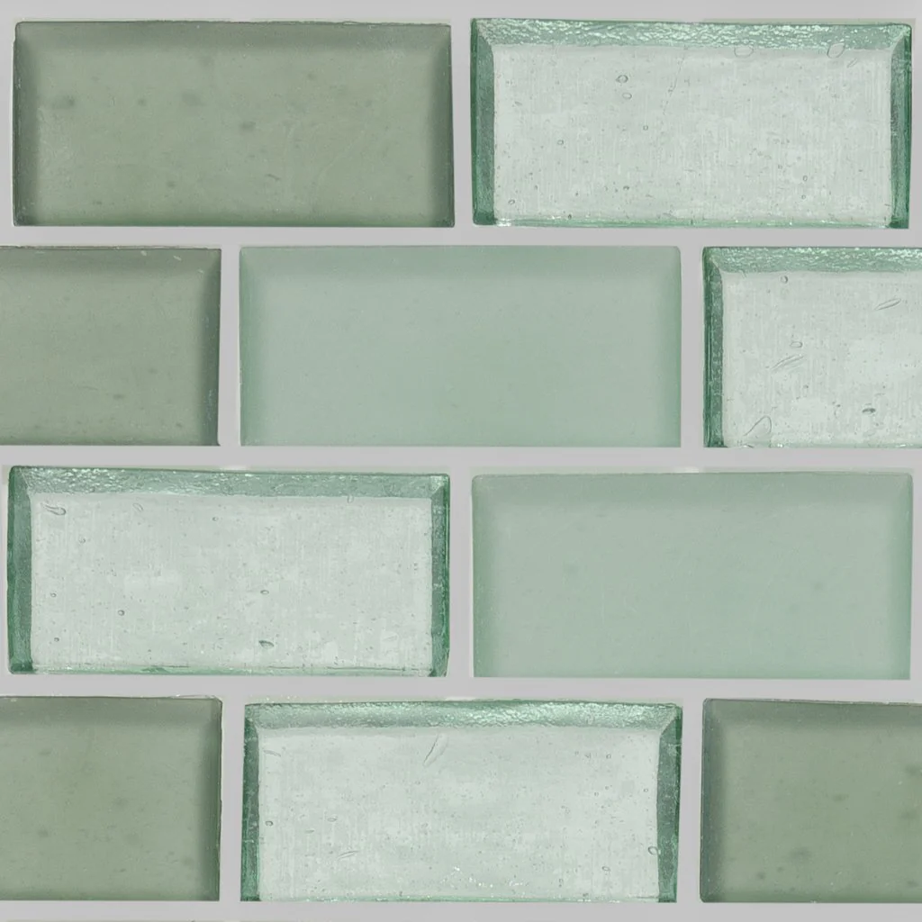 Seafoam, 1" x 2" Staggered - Glass Tile - Image 3