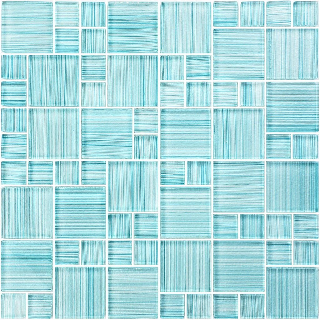 Seafoam Blend, Mixed - Glass Tile