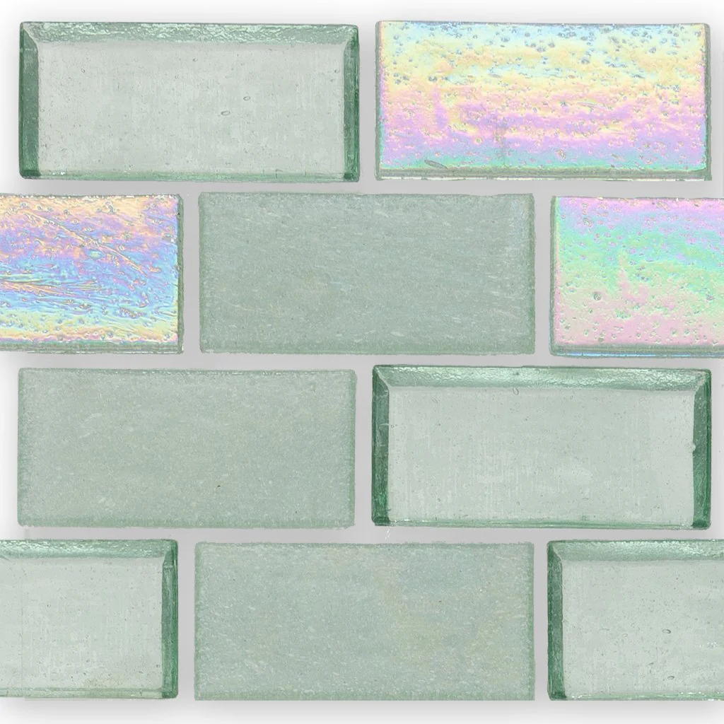 Seagrass, 1" x 2" Staggered - Glass Tile - Image 3
