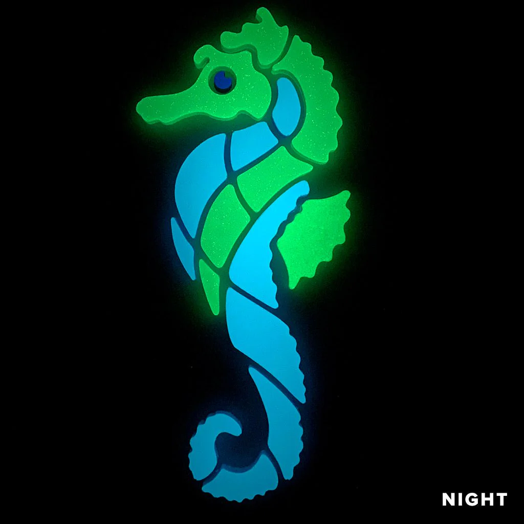 Seahorsey - Left - Glow in the Dark Pool Mosaics - Image 2