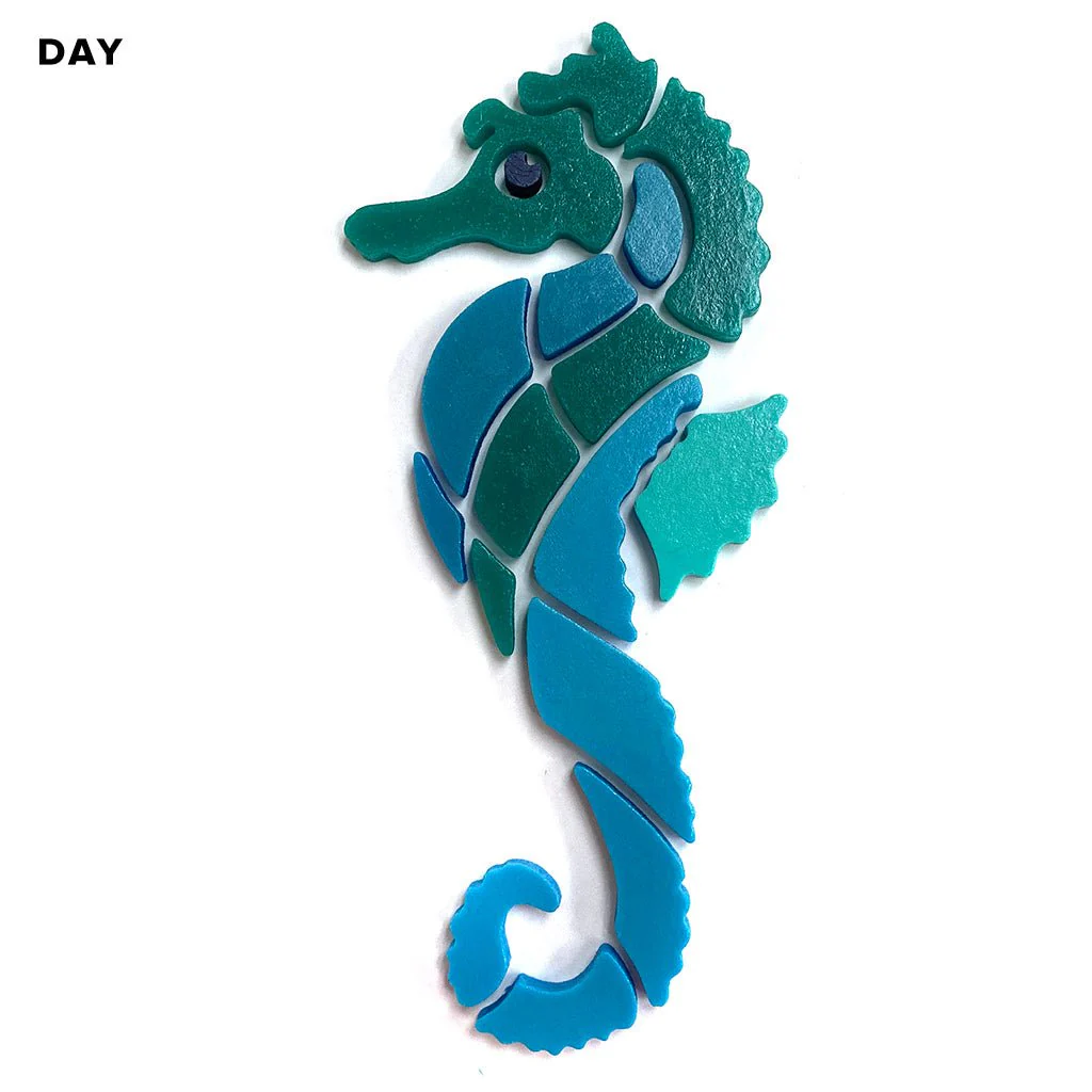Seahorsey - Left - Glow in the Dark Pool Mosaics - Image 3