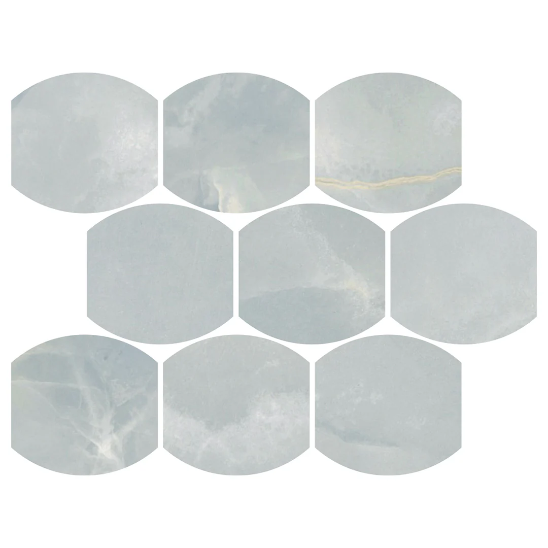 SeaMist Blue Lens Mosaic - Porcelain Tile
