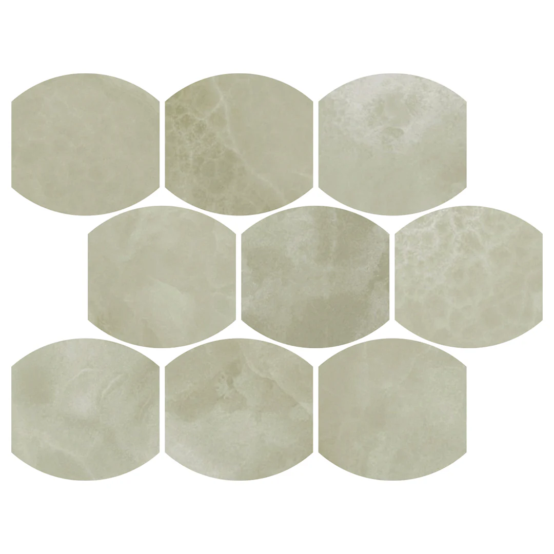 SeaMist Green Lens Mosaic - Porcelain Tile
