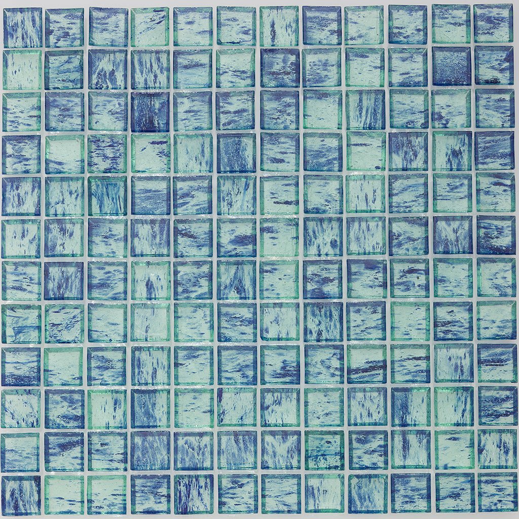 Seaweed Arcadia, 1" x 1" - Glass Tile