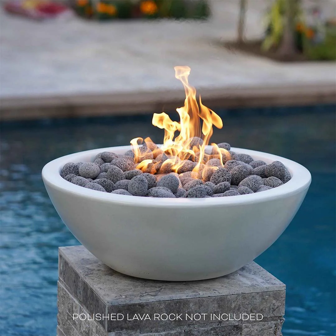 Sedona 27" Fire Bowl - GFRC Concrete - Fire Feature - Image 2