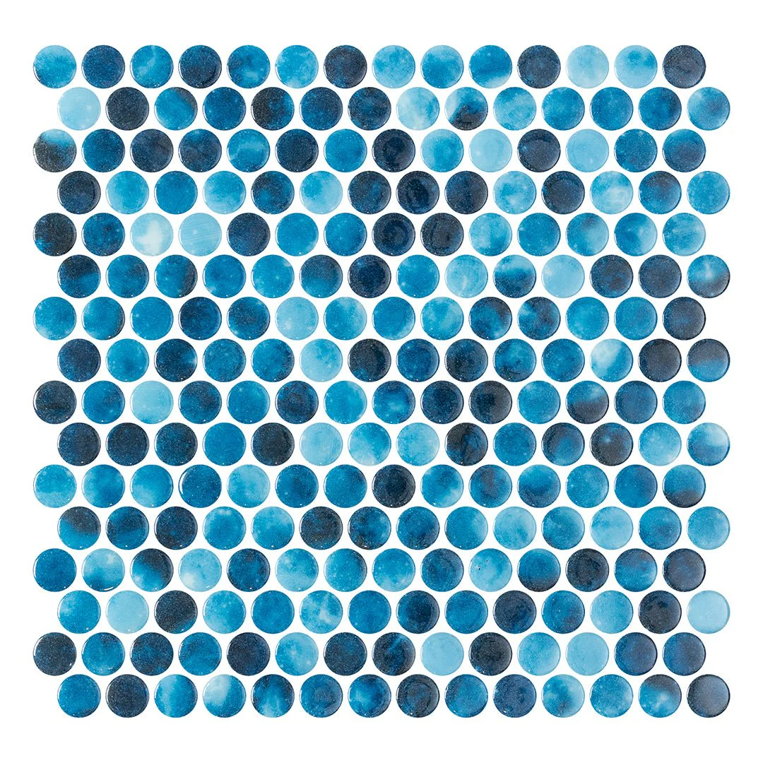 Sena, Penny Round Mosaic - Glass Tile